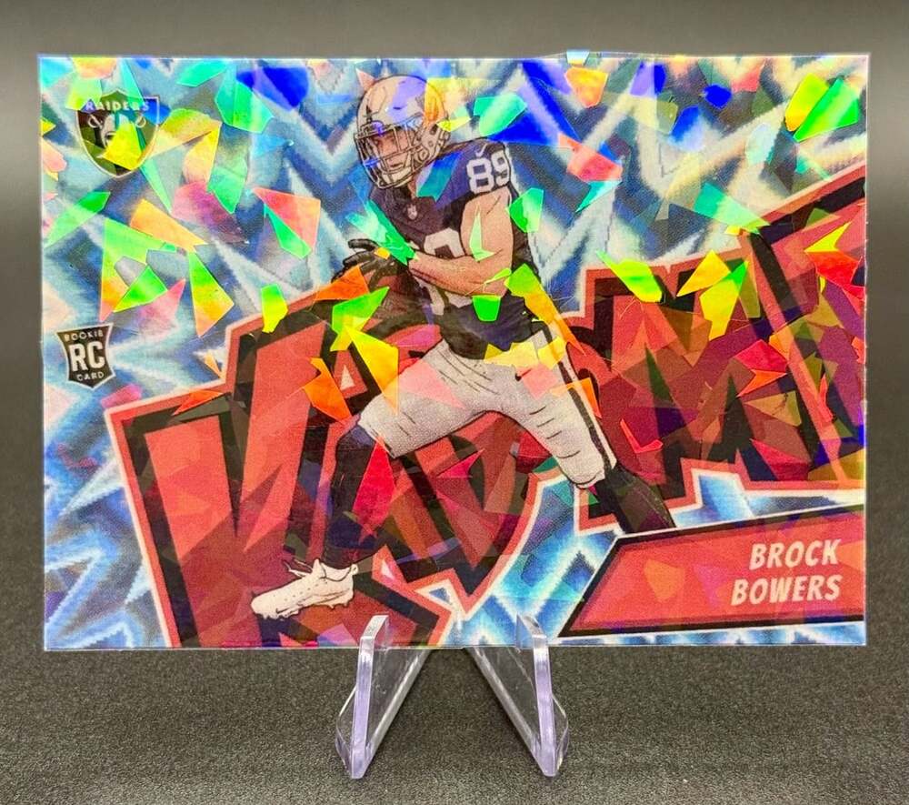 Brock Bowers NOVELTY Kaboom! Rookie Card Las Vegas Raiders NFL Football Display